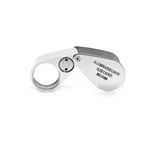 Kontrol Için Özel Kutulu Metal Işıklı Lup 30x21