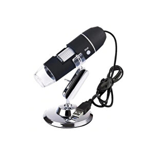 1600x Usb Dijital Mikroskop Kamera Endoskop 8 Led Büyüteç Metal Standı Çok Renkli