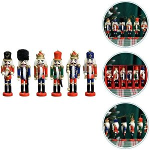 Kurşun Asker Ahşap Dekorati̇f Eşya (6lı Set 13cm)