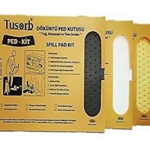Ped-kit Yağ Ve Kimyasal Döküntü Temizleme Ped 20 Li Sarı Çok Renkli