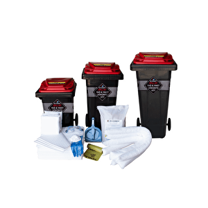 Yağ Döküntü Mobil Kit 240 Litre Kırmızı Kapak Tdrtr Çok Renkli