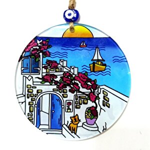 Kedili Hayal Evi 15 Santimetre Füzyon Cam Duvar Dekoru