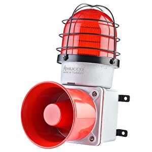 Snt-e12548-d E125 Serisi Endüstriyel Işıklı İkaz Sireni 48v Ac/dc
