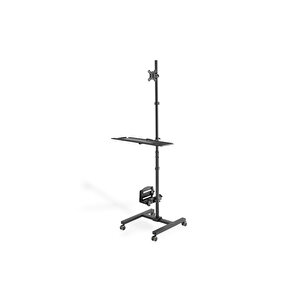 Digitus Mobile Workstation (monitor Mount, Pc Holder) Max. 8 Kg Load,32  Screen Max., Black