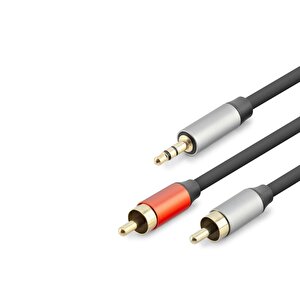 3.5 Mm To 2rca Kablo 2lıne Gold 1.5m Siyah Hdx1073