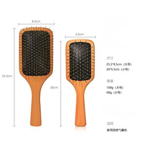 Çelik İğne Uçlu Bambu Tarak 21cm 12 Li Paket