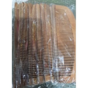 Ahşap Tarak 12 Li Paket Dar Dişli Oval