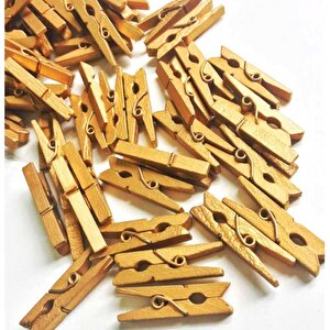 100 Lü Gold Ahşap Mandal 2.5cm (10 Lu Paket-1000 Adet)