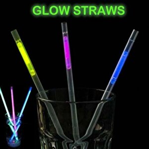 Karanlıkta Parlayan Glow  Fosforlu Pipet 3 Renk 3 Adet