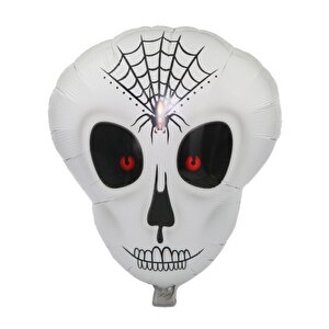 Örümcek Ağ Desenli İskelet Folyo Balon