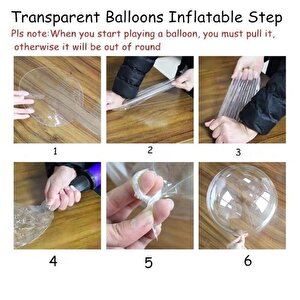 Kırmızı Simli Yuvarlak Şeffaf Balon 24 İnç