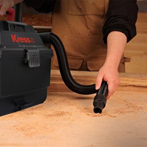 Kress Kh035.9 20volt 250w/17kpa Kömürsüz Flexi Esnek Hortumlu Profesyonel Şarjlı Islak/kuru Süpürge & Üfleme (akü Dahil Değildir)