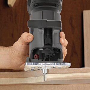 Kress Kud26.91 20volt Kömürsüz 6/8mm Devir Ayarlı Şarjlı Profesyonel Avuç İçi El Frezesi Formika Tıraşlama (akü Dahil Değildir)