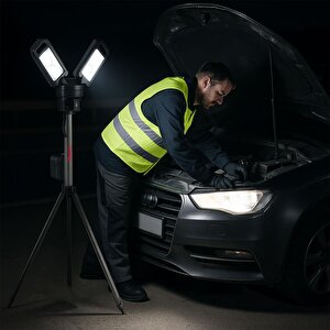 Kress Kuf09.9 20volt 2000/4500 Lümen Profesyonel Kule Tipi Teleskopik Katlanabilir Led Projektör (akü Dahil Değildir)