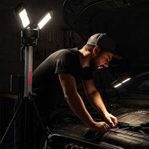 Kress Kuf09.9 20volt 2000/4500 Lümen Profesyonel Kule Tipi Teleskopik Katlanabilir Led Projektör (akü Dahil Değildir)