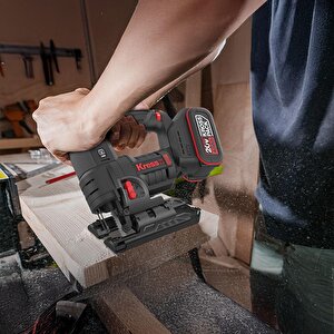 Kress Kue26 20volt 4.0ah Li-ion Çift Akülü Profesyonel Kömürsüz Devir Ayarlı Şarjlı Dekupaj Testere