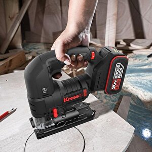 Kress Kue26 20volt 4.0ah Li-ion Çift Akülü Profesyonel Kömürsüz Devir Ayarlı Şarjlı Dekupaj Testere