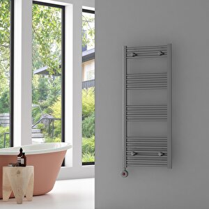 Nile Elektrikli Çelik Havlupan Krom 400 Watt On-off Fişli Kit 120x50 Cm 120x50 cm