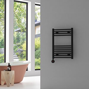 Nile Elektrikli Çelik Havlupan Siyah 300 Watt On-off Fişli Kit 70x50 Cm 70x50 cm