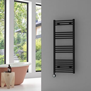 Nile Elektrikli Çelik Havlupan Siyah 400 Watt Dijital Fişli Kit 120x50 Cm 120x50 cm
