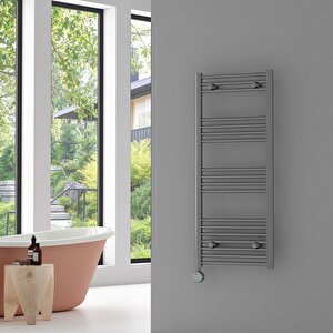 Nile Elektrikli Çelik Havlupan Krom 500 Watt Dijital Fişli Kit 120x60 Cm 120x60 cm