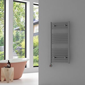 Nile Elektrikli Çelik Havlupan Krom 400 Watt On-off Fişli Kit 100x50 Cm 100x50 cm
