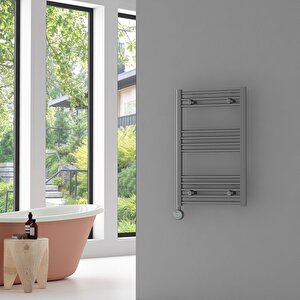 Nile Elektrikli Çelik Havlupan Krom 300 Watt Dijital Fişli Kit 80x50 Cm 80x50 cm