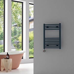 Nile Elektrikli Çelik Havlupan Antrasit 300 Watt On-off Fişli Kit 70x50 Cm 70x50 cm