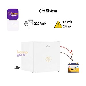 Çift Sistem Cool Life 45 Litre Beyaz Buzdolabı 12/24/220 Volt