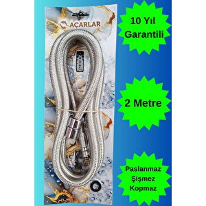 10 Yıl Garantili Paslanmaz Çelik 2 Metre Spiral Duş Başlığı Hortumu 1.kalite