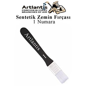 Zemin Fırçası 1 Numara 1 Adet Siyah Saplı Beyaz Fırça Kıllı Sentetik İpek Uçlu Kıl Akrilik Guaj Yağlı Boya Fırçası Zemin