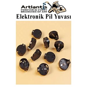 Elektronik Pil Yatağı 3 Volt 10 Adet Cr2032 Cr2025 Cr2016 Para Düğme Pil Yatağı Rcb Pil Tutucu Bios Devre Kart