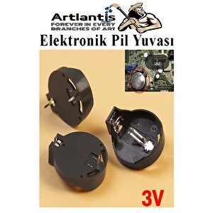 Elektronik Pil Yatağı 3 Volt 5 Adet Cr2032 Cr2025 Cr2016 Para Düğme Pil Yatağı Rcb Pil Tutucu Bios Devre Kart