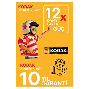 Xtralife Alkalin Kalem Pil Aa 12 Adet Kodak Kaliteli Uzun Ömürlü 1.5 V Kalem Pil Orjinal Kumanda Fener Saat Cihazlar