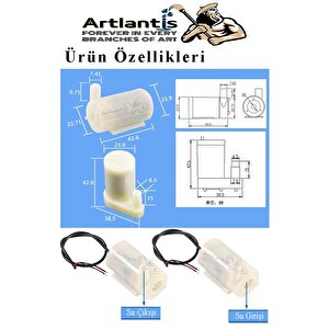 Mini Su Pompası Deney Seti 1 Adet Hortum Pil Yatağı Anahtar Mikro Dalgıç Pompa Solonoid Su Pompası Küçük Akvaryum Motoru