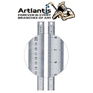 Çelik Cetvel 30 Cm İnç Ölçülü 3 Adet Paslanmaz Çelik Metal Çetvel 30 Santimetre Düz Kenar Kolay Çizimler İçin