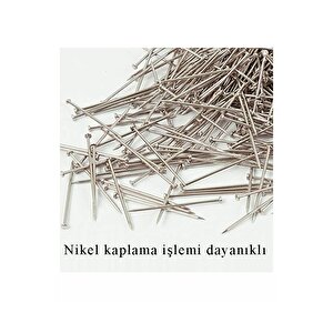 Toplu İğne 20 Gr 28 Mm 4 Paket Yaklaşık 600 Adet Nikel Kaplı Toplu İğne Düğün Nişan Takı İğnesi Okul Ofis Büro