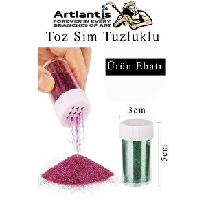 Siyah Toz Sim Tuzluklu 7 Gr 3 Adet Renkli Toz Sim Epoksi Reçine Okul Etkinlik Dekarasyon Slime