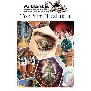 Siyah Toz Sim Tuzluklu 7 Gr 3 Adet Renkli Toz Sim Epoksi Reçine Okul Etkinlik Dekarasyon Slime
