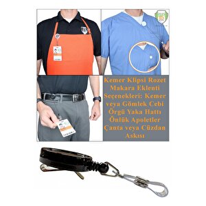 Mavi Yaka Yoyosu 10 Adet Yoyo Kartlık Kimlik Personel Kartı Yoyo Yaka Cep Kemer Geri Çekilebilir Rozet Tutma Makara