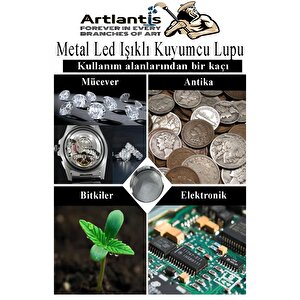 Işıklı Lup Büyüteç Mercek 30x Büyütme 21 Mm 1 Adet 30x Kuyumcu Takı Lupu Paslanmaz Çelik Optik Kaliteli Taşınabilir Lup