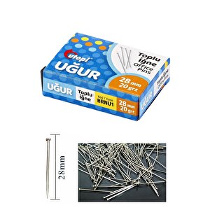 Toplu İğne 20 Gr 28 Mm 1 Paket Yaklaşık 150 Adet Nikel Kaplı Toplu İğne Düğün Nişan Takı İğnesi Okul Ofis Büro