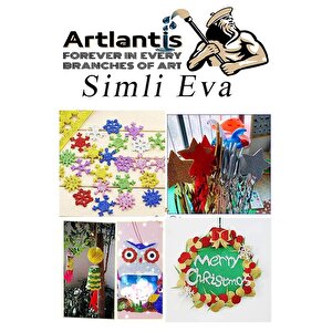 Gümüş Gri Yapışkanlı Simli Eva 50x70 Cm 3 Adet Simli Yapışkanlı Eva Süngeri Okul Kreş Anasınıfı Elişi Etkinlikleri Hobi