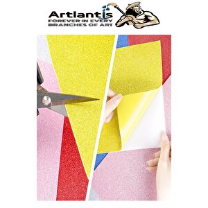 Gümüş Gri Yapışkanlı Simli Eva 50x70 Cm 3 Adet Simli Yapışkanlı Eva Süngeri Okul Kreş Anasınıfı Elişi Etkinlikleri Hobi