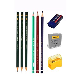 Karakalem Eskiz Çizim Seti Masaüstü Şövale 25x35 Cm Duralit Resim Kağıdı Resim Kalemi Dağırıcı Gölgelendirme Hamur Silgi