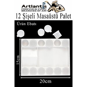 12 Li Şişeli Boya Palet Kabı 1 Paket Kapaklı Şişe Resim Paleti Godeli Sanatsal Plastik Palet Ve Saklama Kabları Akrilik