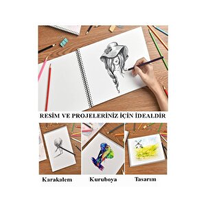 21 Renk Brons Sulu Boya 35x50 Cm Telli Spralli Resim Defteri Resim Paleti Resim Fırçası Temizleme Kabı Suluboya Okul