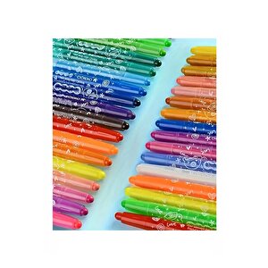 Çevirmeli 12 Li Mum Boya Uzun 1 Paket Mikro 12 Renk Çevirmeli Mum Boya Pastel Silinebilir Mum Boya Tam Boy