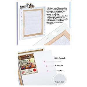 Mini Şövale 25x35 2 Li Tuval Fanart 12 Renk Yağlı Boya Başlangıç Seti Fırça Palet Ponpon Su Kabı Masaüstü Sanatsal