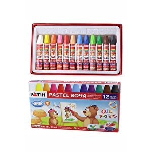 12 Renk Fatih Pastel Boya 25x35 Cm Telli Spralli Resim Defteri Pastel Dağıtma Kalemi 15 Yaprak Resim Defteri Yağlı